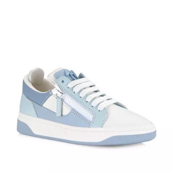 Giuseppe Zanotti Colorblock Leather Double-Zip Sneakers, NWT, Size EU 43 - Picture 3 of 16